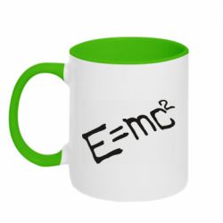 Чашка двухцветная 320ml E=mc2 - PrintSalon