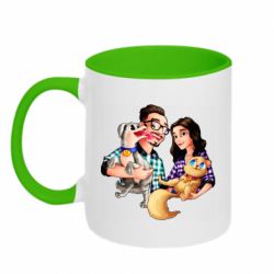 Чашка двухцветная 320ml Edison Family - PrintSalon