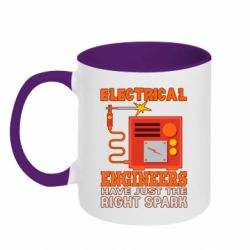 Чашка двухцветная 320ml Electrical Engineer - PrintSalon