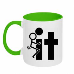 Чашка двухцветная 320ml F*ck with IT - PrintSalon