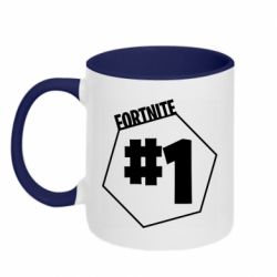 Чашка двухцветная 320ml Fortnight number 1 - PrintSalon