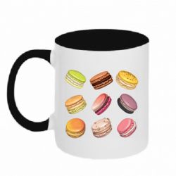 Чашка двухцветная 320ml Французский макарун - PrintSalon