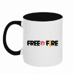 Чашка двокольорова Free fire and logo Garena - PrintSalon