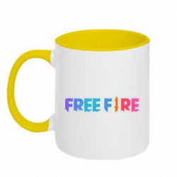 Чашка двухцветная 320ml Free fire gradient logo - PrintSalon