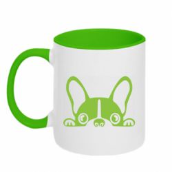 Чашка двухцветная 320ml French Bulldog Puppy