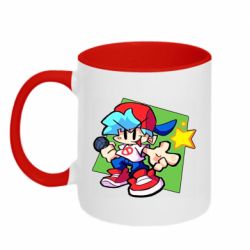 Чашка двухцветная 320ml Friday Night Funkin Star - PrintSalon