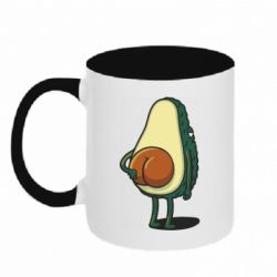 Чашка двокольорова Funny avocado