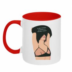 Чашка двухцветная 320ml Gentleman Is Simply A Patient Wolf - PrintSalon