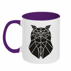 Чашка двокольорова Geometric Owl - PrintSalon