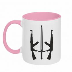 Кружка двоколірна 320ml Герб добровольчих батальйонів - PrintSalon