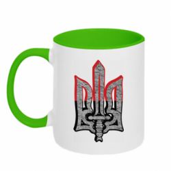 Чашка двокольорова Герб Украина - PrintSalon