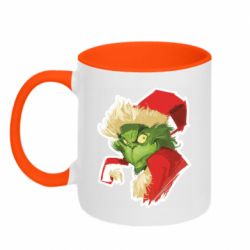 Чашка двокольорова Грінч портрет