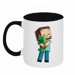 Чашка двухцветная 320ml Heroes from Minecraft