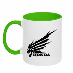 Чашка двухцветная 320ml Honda skull - PrintSalon