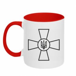 Чашка двухцветная 320ml Хрест ЗСУ - PrintSalon