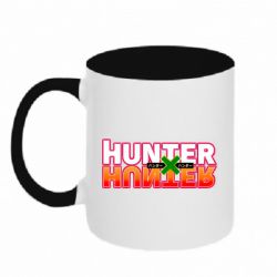 Чашка двухцветная 320ml Hunter x Hunter logo - PrintSalon