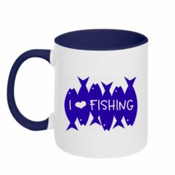 Чашка двокольорова I Love Fishing