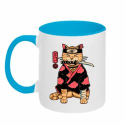 Чашка двухцветная 320ml Japanese Akatsuki cat - PrintSalon