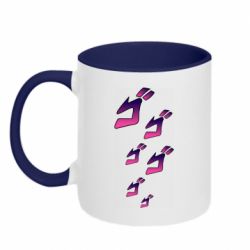 Чашка двухцветная 320ml jojo hieroglyphs - PrintSalon