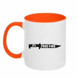 Чашка двокольорова Knife Free fire - PrintSalon
