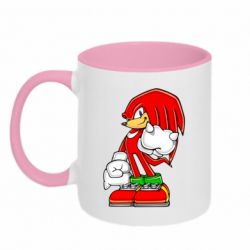 Чашка двухцветная 320ml Knuckles the Echidna - PrintSalon