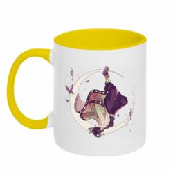 Чашка двухцветная 320ml Kochou Shinobu аnime Demon Slayer - PrintSalon