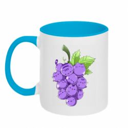 Чашка двухцветная 320ml Кот-виноград - PrintSalon