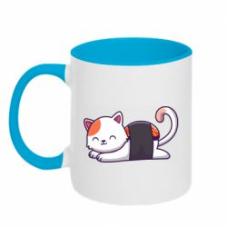 Чашка двокольорова Котик-суши