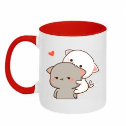 Чашка двухцветная 320ml Котики кохання - PrintSalon