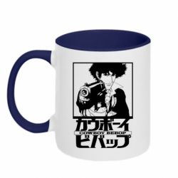 Чашка двухцветная 320ml Ковбой Бибоп с ружьем - PrintSalon