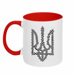 Чашка двокольорова Креативний герб України. - PrintSalon