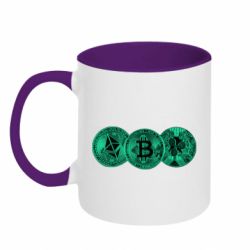 Чашка двухцветная 320ml Криптовалюта - PrintSalon