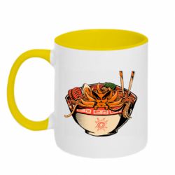 Чашка двухцветная 320ml Kurama in ramen - PrintSalon