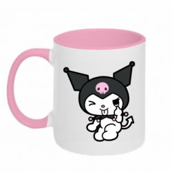 Чашка двухцветная 320ml Kuromi hello kitty - PrintSalon