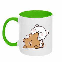 Чашка двухцветная 320ml Кусь мишки - PrintSalon