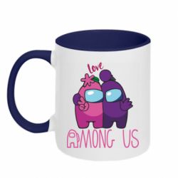 Чашка двухцветная 320ml Love is Among Us - PrintSalon
