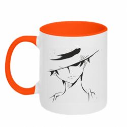 Чашка двокольорова Luffy in a hat - PrintSalon