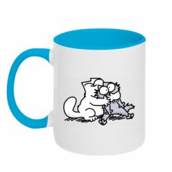 Чашка двокольорова Любов котів