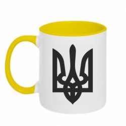 Чашка двухцветная 320ml Маленький герб України - PrintSalon