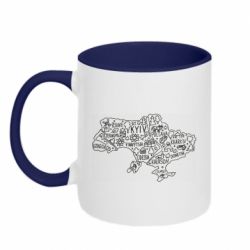 Чашка двокольорова Map Ukraine