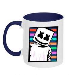 Чашка двокольорова Marshmello Colorful Portrait