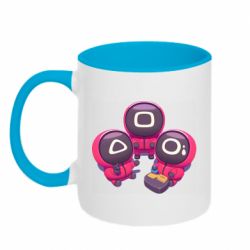 Чашка двокольорова Милі солдати з гри в кальмара