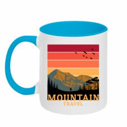 Чашка двухцветная 320ml Mountain travel - PrintSalon