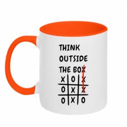 Чашка двухцветная 320ml Мысли нестандартно - PrintSalon