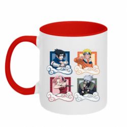 Чашка двокольорова Naruto team 7 in action