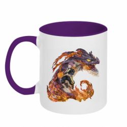 Чашка двухцветная 320ml Natsu with a dragon - PrintSalon