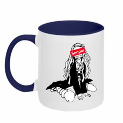 Чашка двухцветная 320ml Недзуко - сенпай - PrintSalon