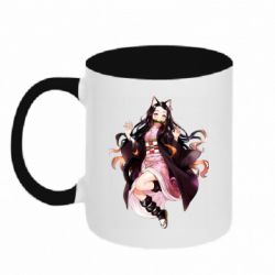 Чашка двокольорова Nezuko cat - PrintSalon