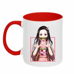 Чашка двухцветная 320ml Nezuko - PrintSalon
