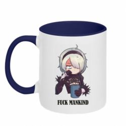 Чашка двокольорова Nier. Fuck Mankind - PrintSalon